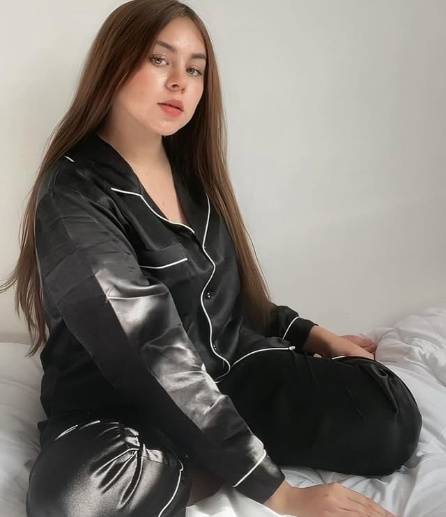 Silk Night Suit - Black