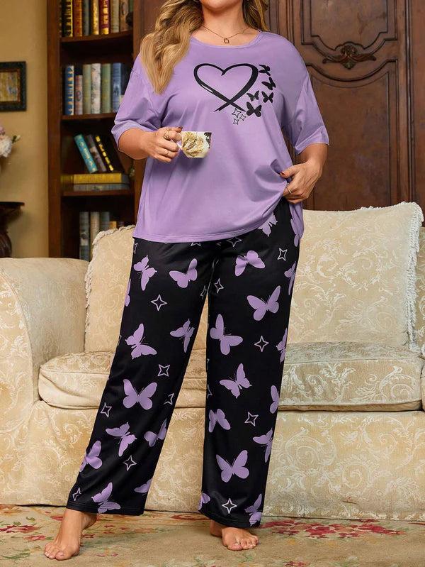 11.11 Sale Butterfly Purple PJ Suit