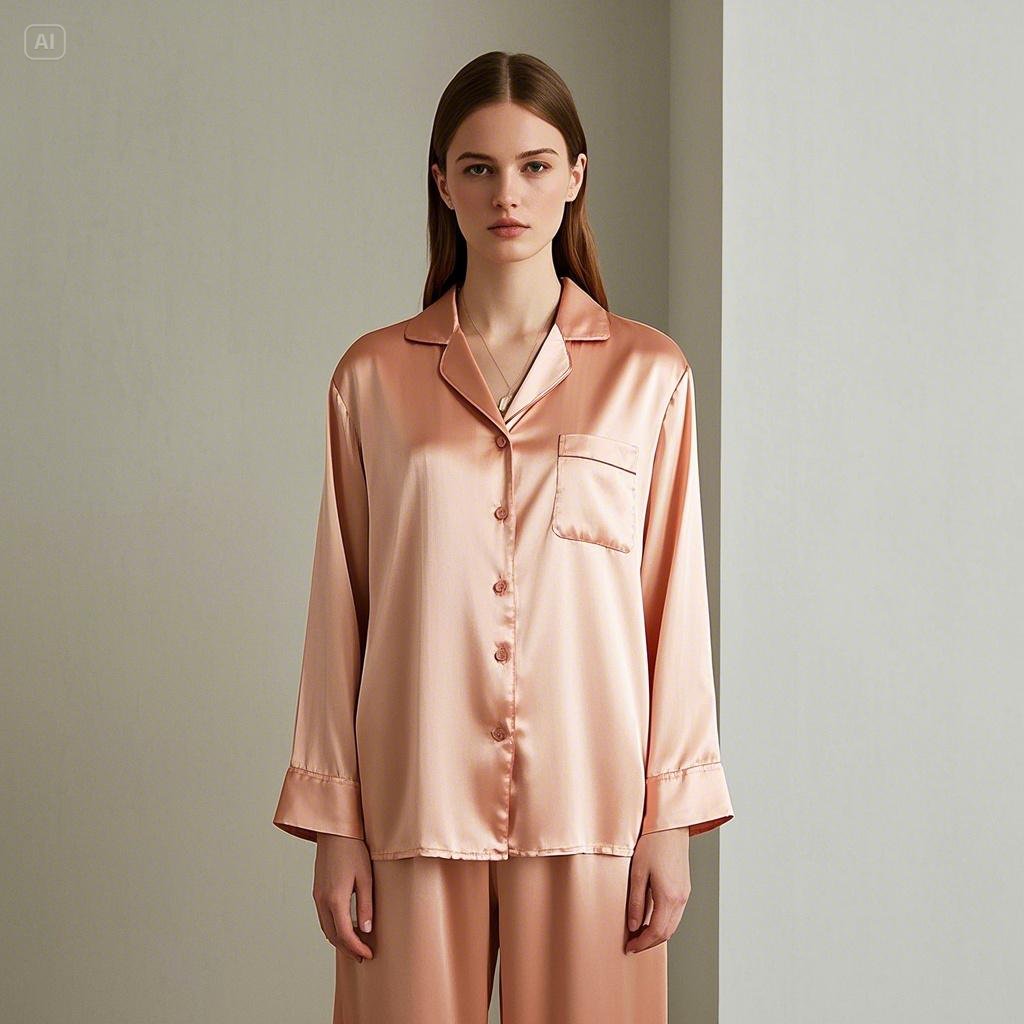 Silk Night Suit - Dusty