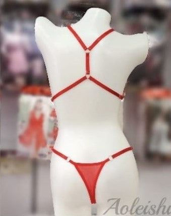 Softy Wear Temple Flowers Embroidery Bikini sexy red strap color non padded br a price in pakistan