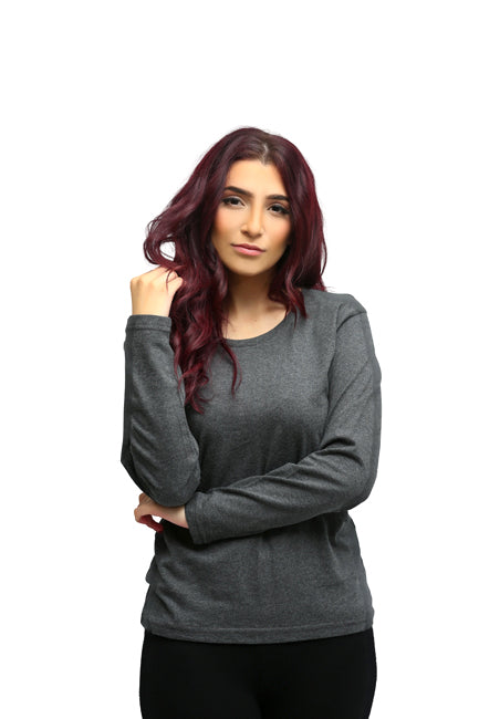 Basic Charcoal Full Sleeves T-Shirt