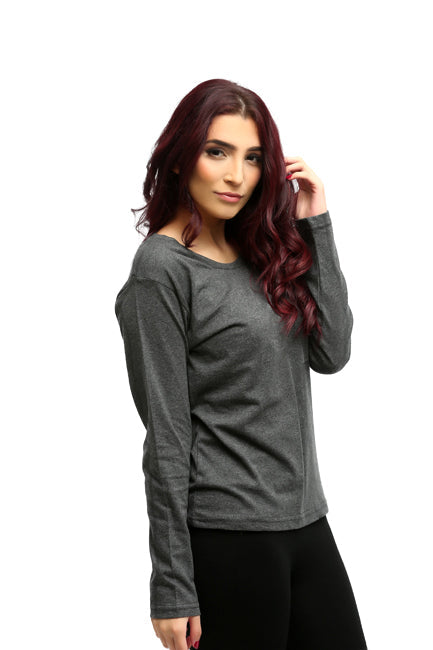 Basic Charcoal Full Sleeves T-Shirt