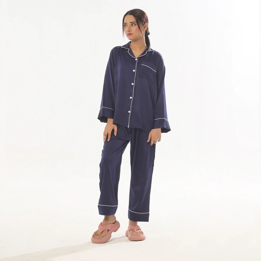 TNW Silk Pajama Suit - Pearl