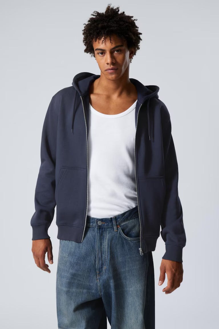 Men's Zipper Hoodie High Premium- NAVY