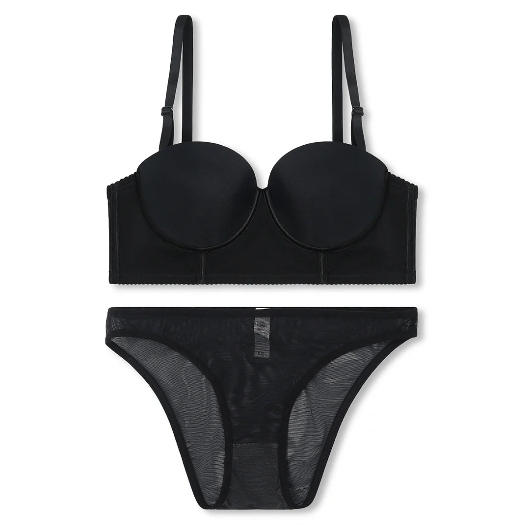 TNW Dark Pushup Bra and Panty Set