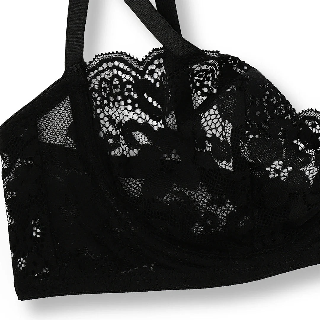 TNW Bra Set -  Black Lace Net