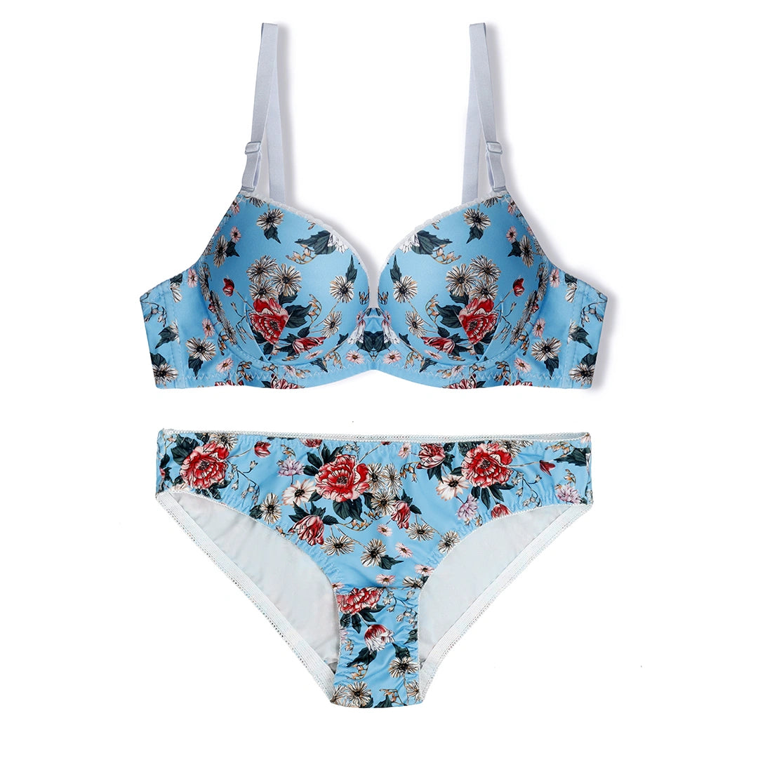 Della Floral Padded Bra and Panty Set