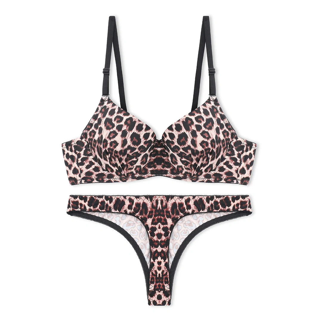 TNW Jaguar Print Padded Bra and Panty Set