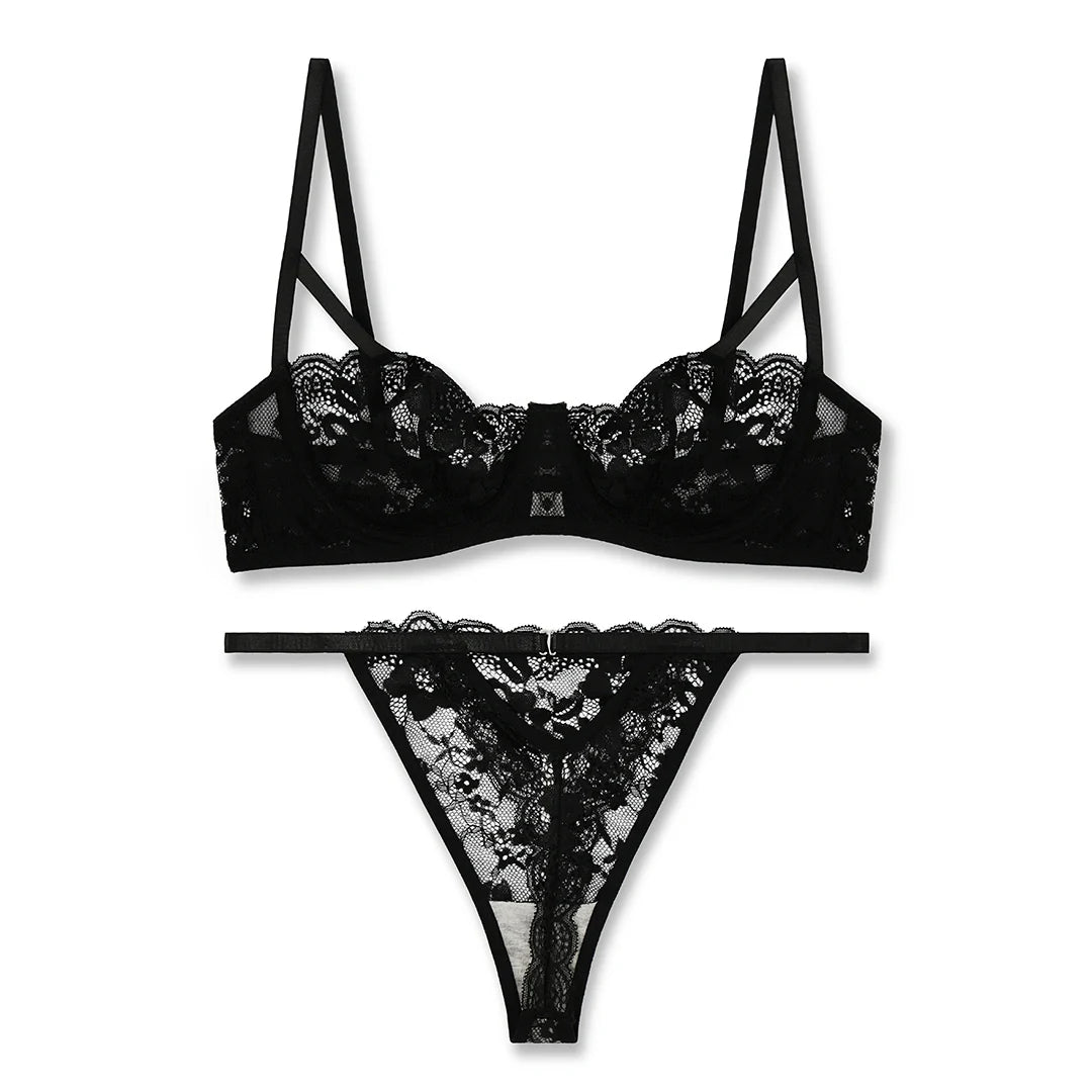 TNW Bra Set -  Black Lace Net