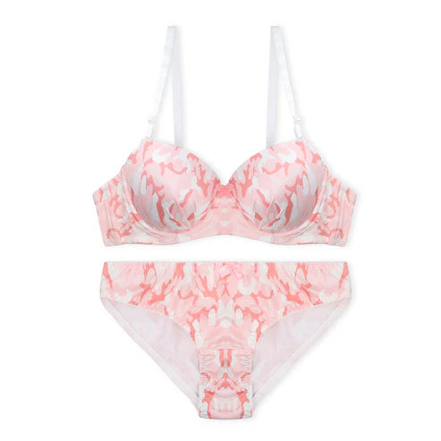 Floral Padded Bra and Panty Set