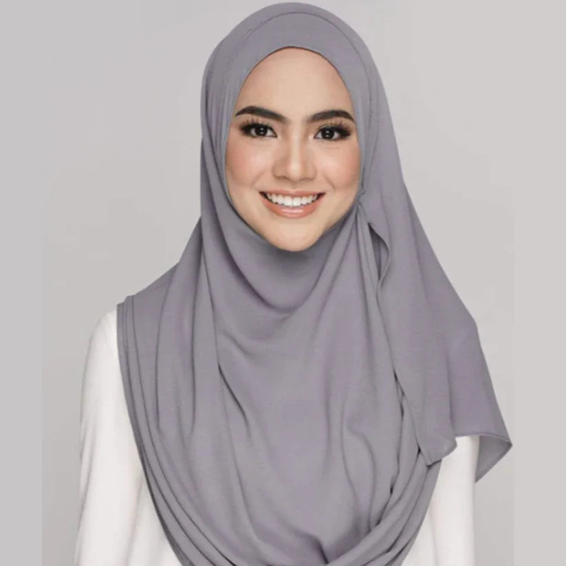 Chiffon Double Loop Hijab - Design Code: IH-0001