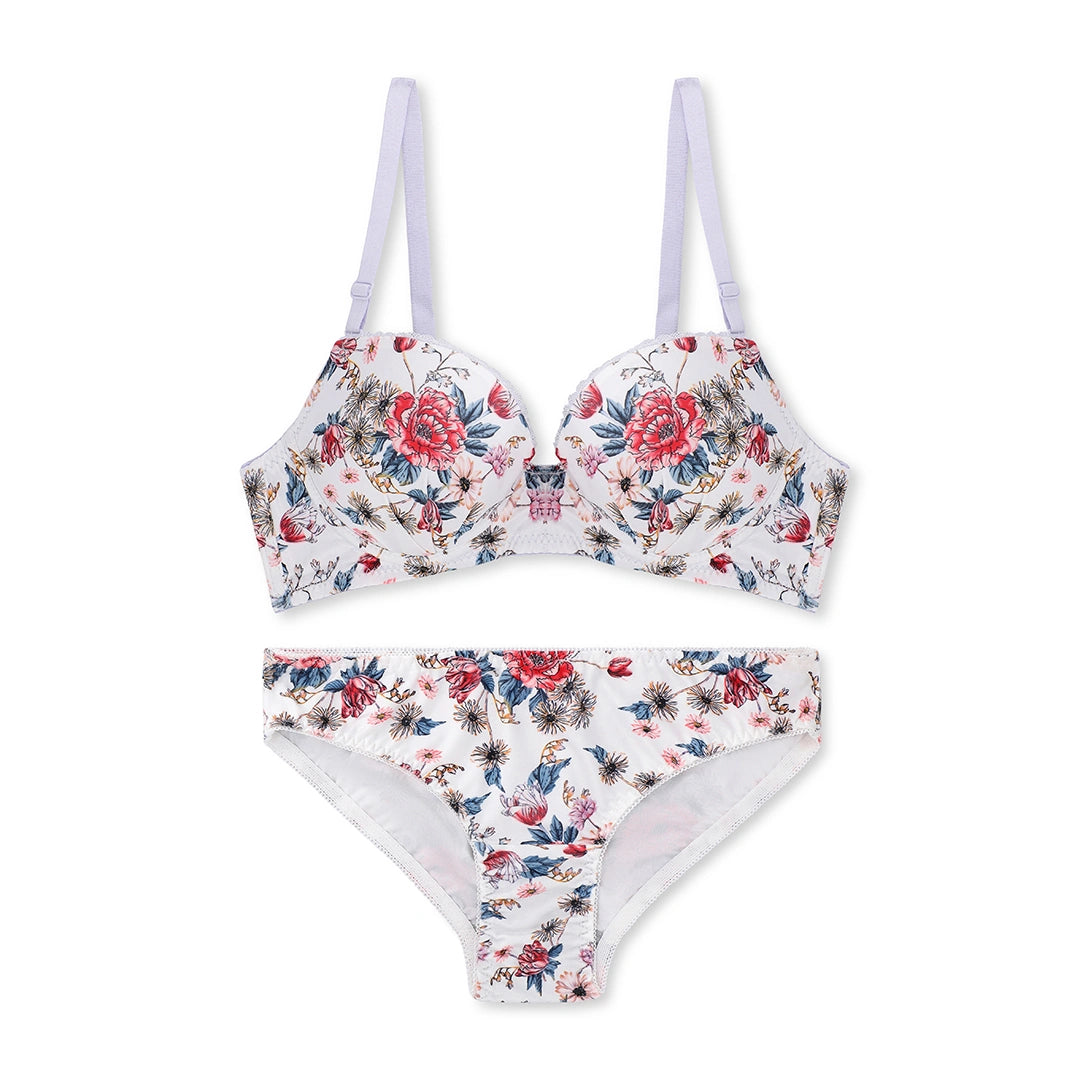 Della Floral Padded Bra and Panty Set