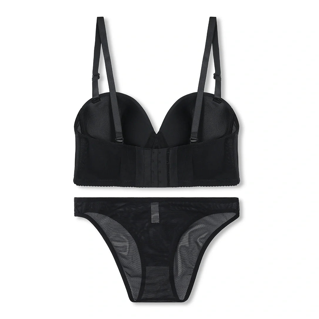 TNW Dark Pushup Bra and Panty Set