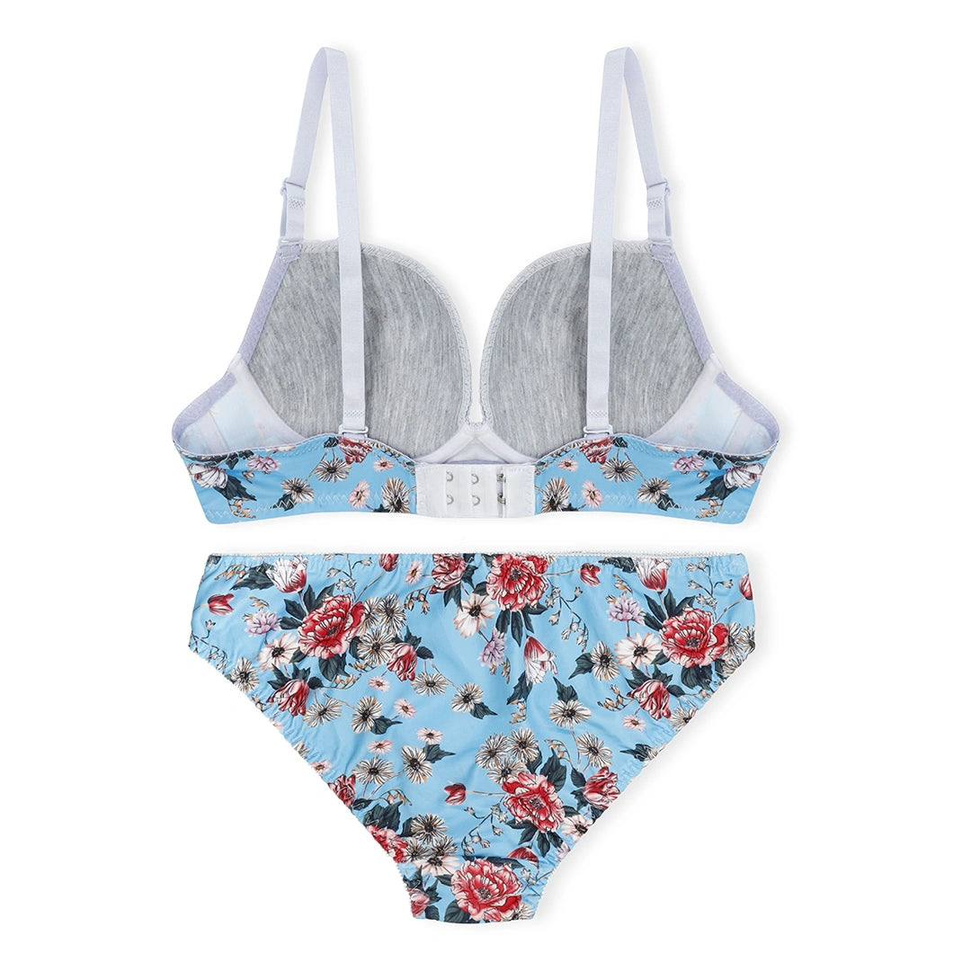 Della Floral Padded Bra and Panty Set