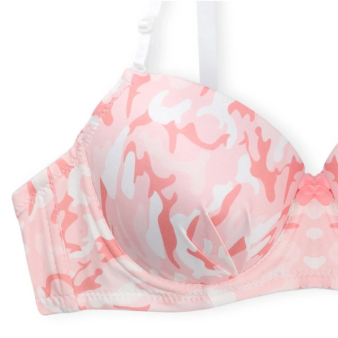 TNW Fuzzy Floral Padded Bra and Panty Set