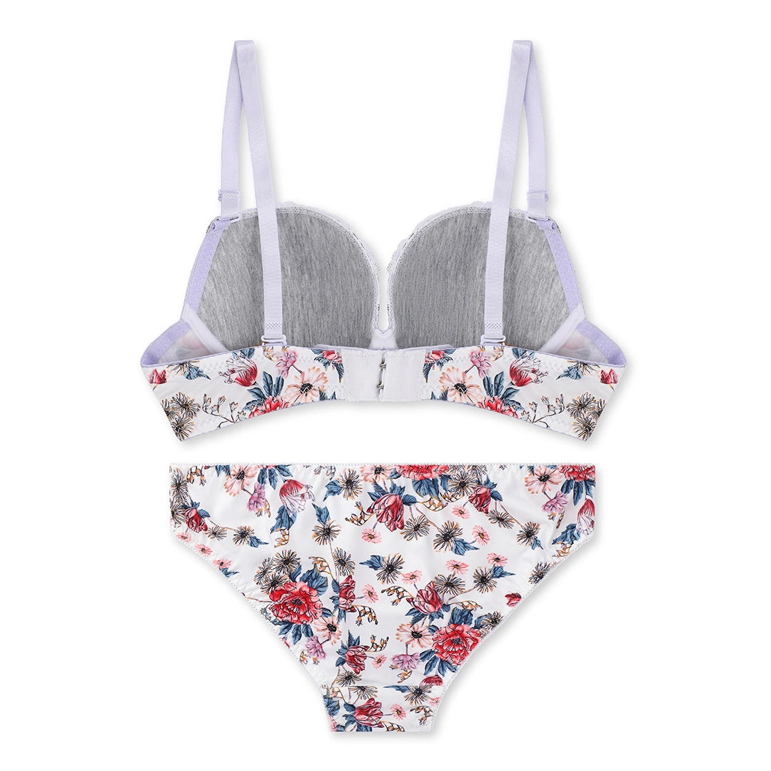 Della Floral Padded Bra and Panty Set