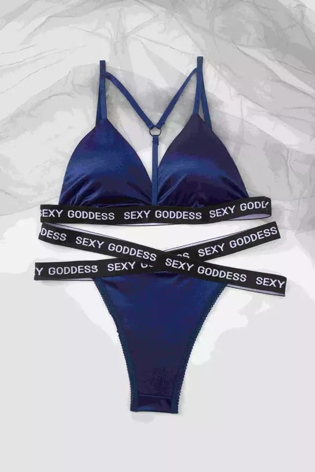 Softy Wear Brief Bralette Bikini Set blue color top quality b ra price in pakistan