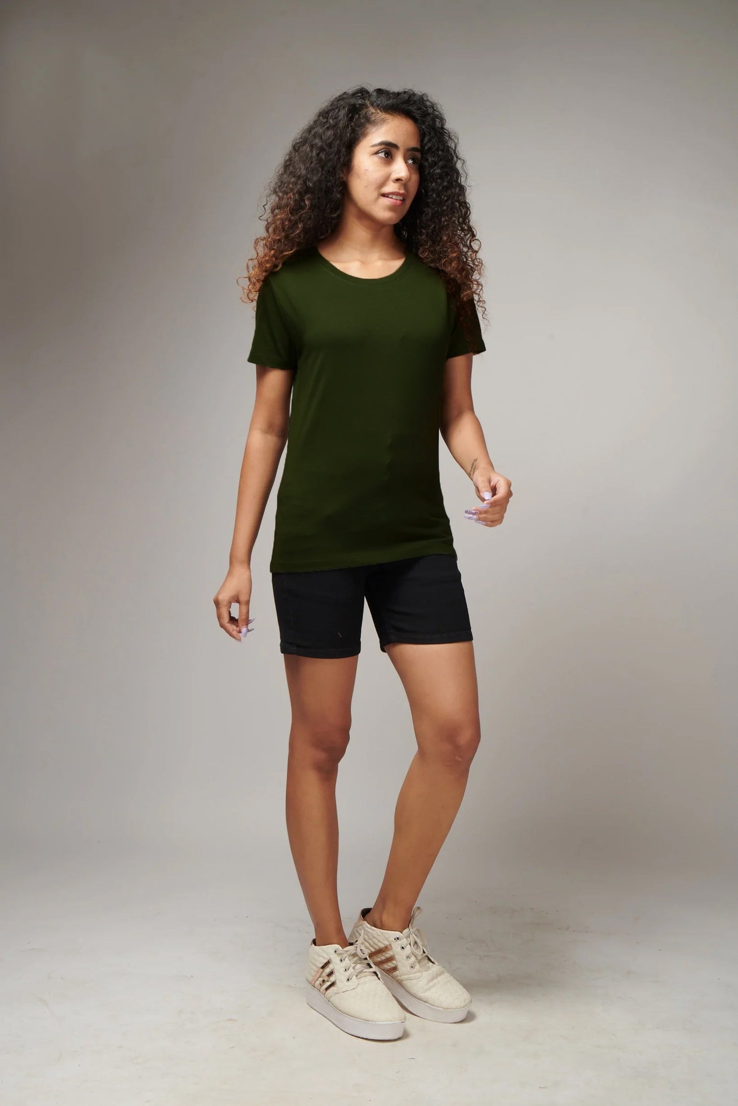 Half Sleeves T-Shirt - Olive Green