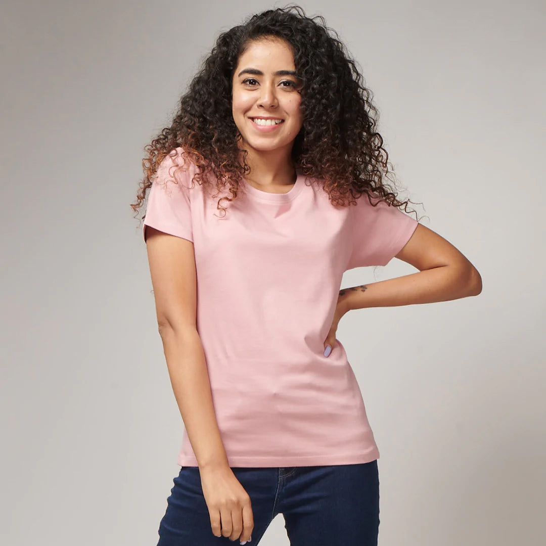 Half Sleeves T-Shirt - Pink