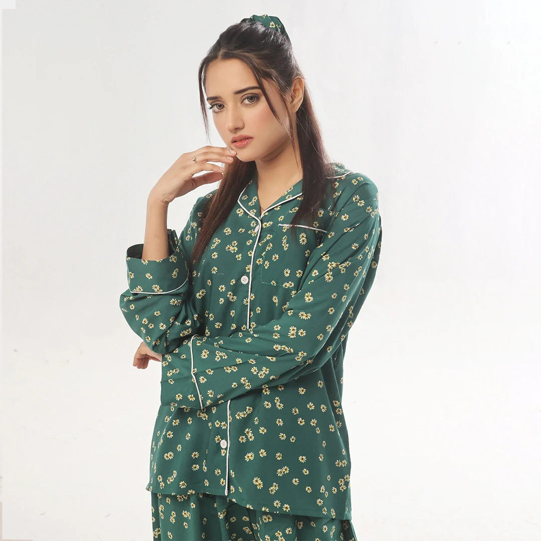 TNW Green Haven Linen Pajama Suit