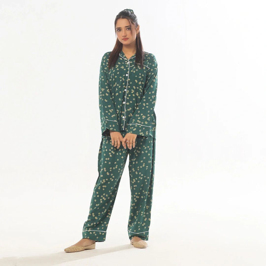 TNW Green Haven Linen Pajama Suit