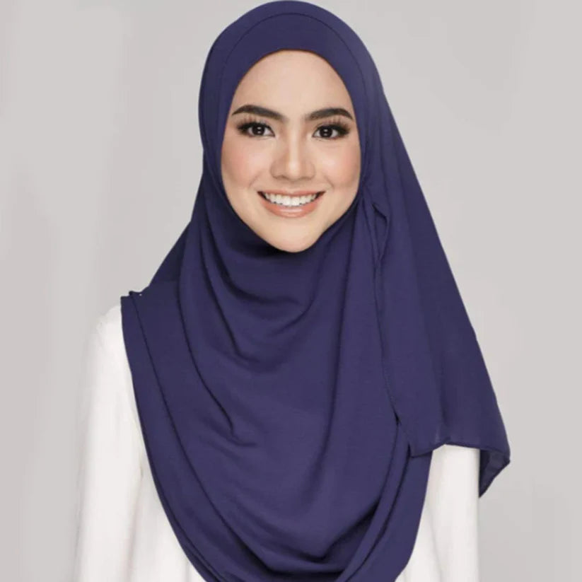 Chiffon Double Loop Hijab - Design Code: IH-0001