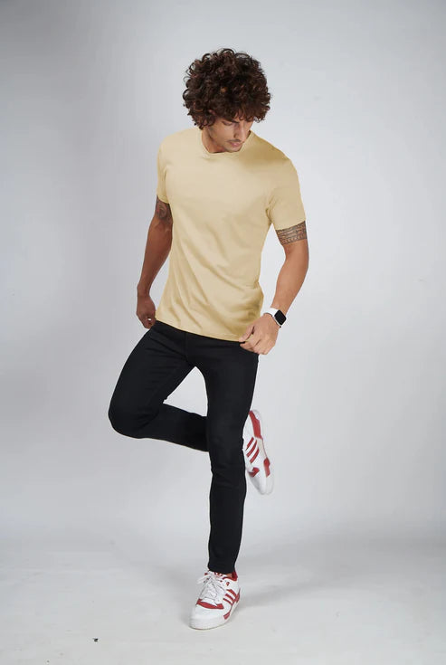 Plain Tees For Men - Beig