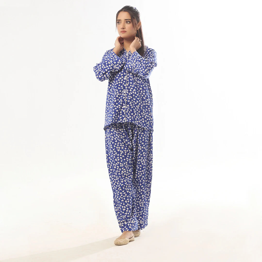 TNW Mat Daisy Linen Pajama Suit