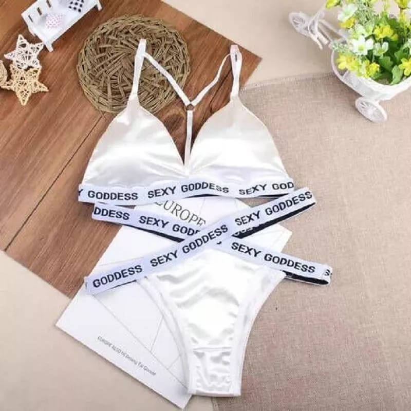 Softy Wear Brief Bralette Bikini Set white color top quality b ra price in pakistan