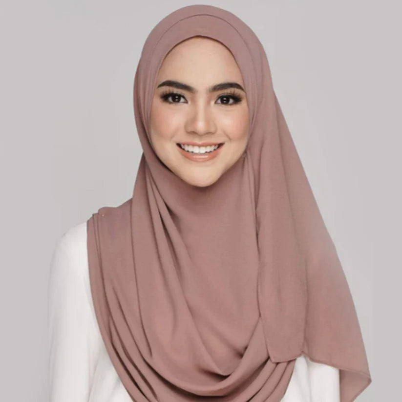 Chiffon Double Loop Hijab - Design Code: IH-0001