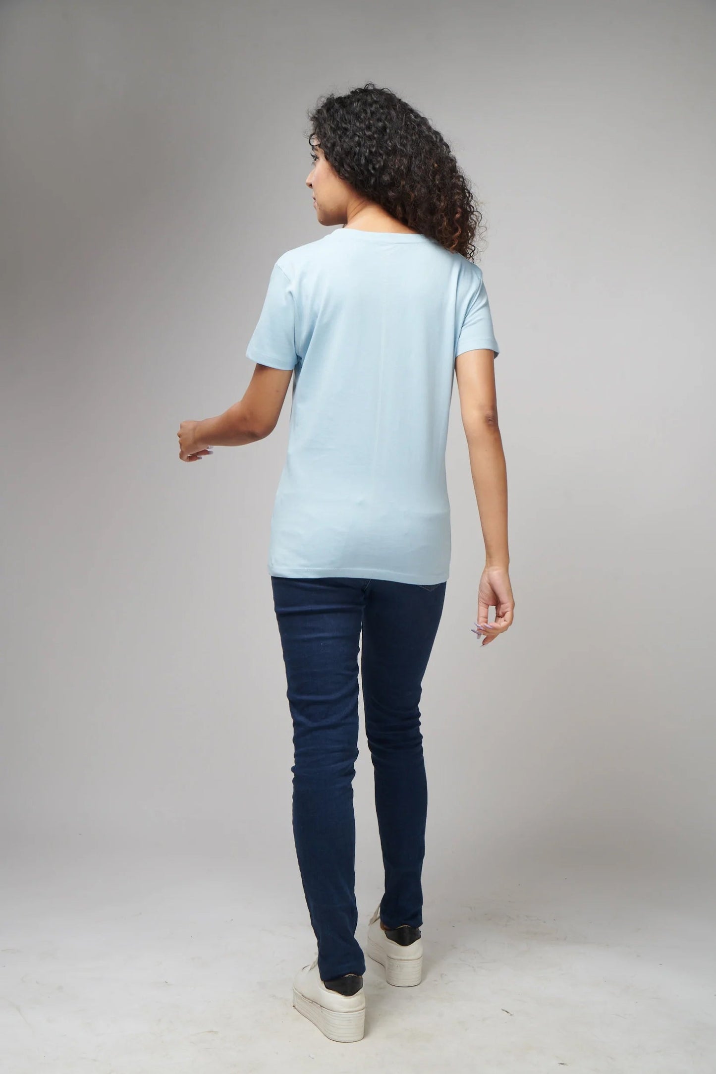 Half Sleeves T-Shirt - Sky Blue