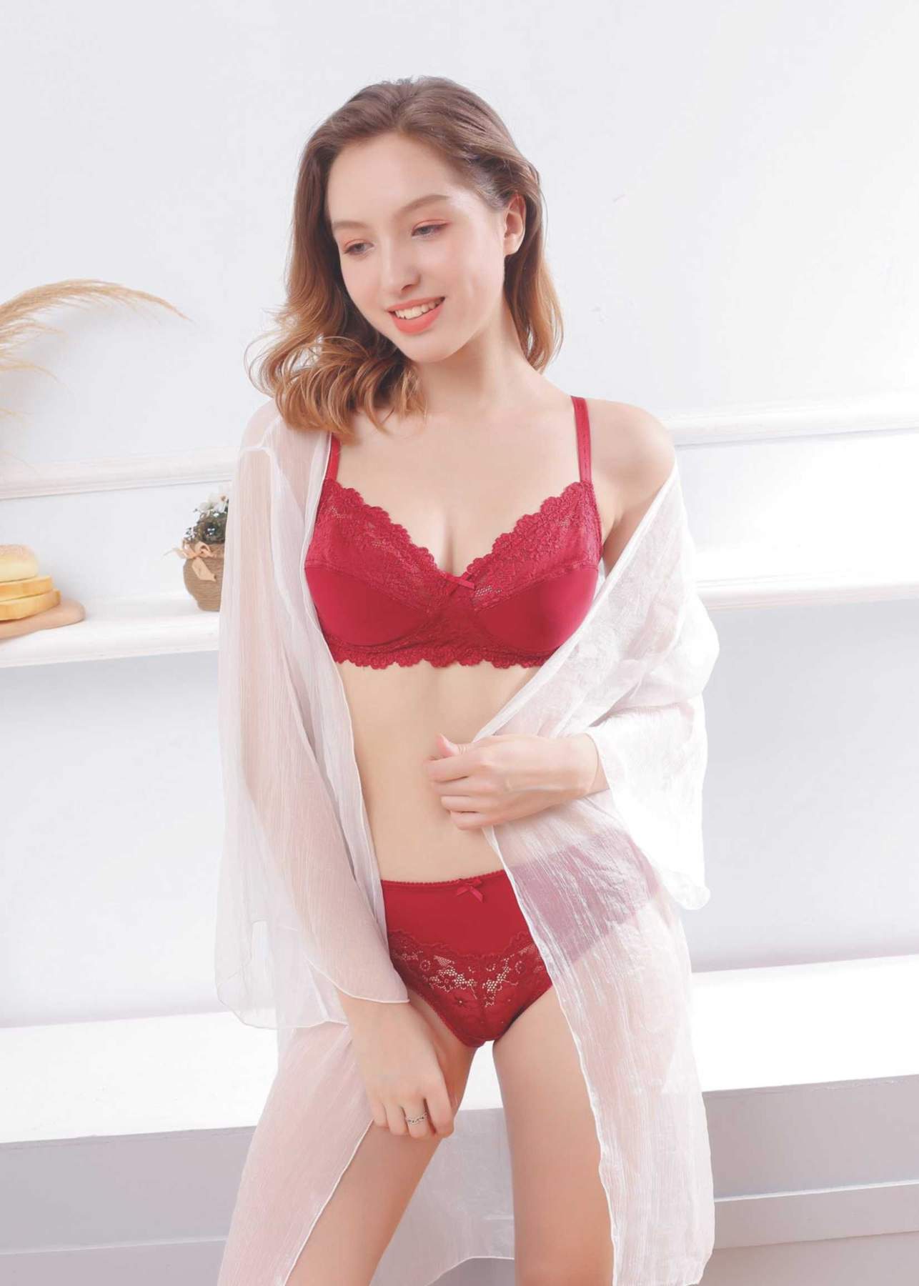 TNW Laika Christina Bra Set sexy red color best quality br a with net style price in Pakistan