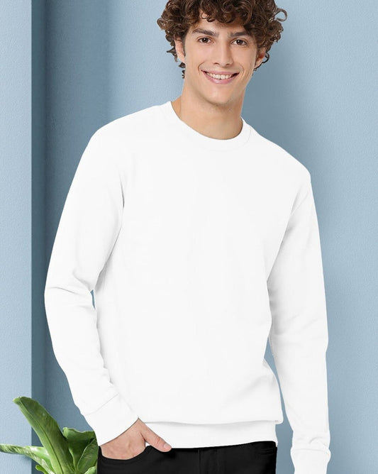 11.11 Sale PREMIUM PLAIN SWEATSHIRTS - WHITE