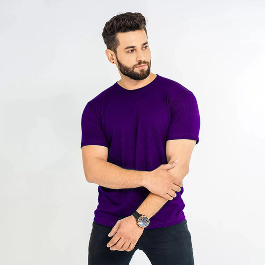 Plain Tees For Men - PURPLE