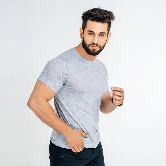 Plain Tees For Men - GREY