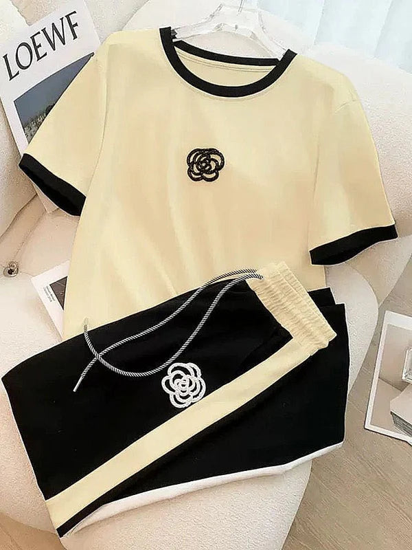 FLOWER PRINTED TRACKSUIT - Skin