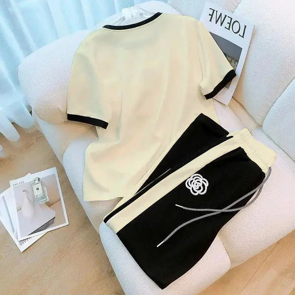FLOWER PRINTED TRACKSUIT - Skin