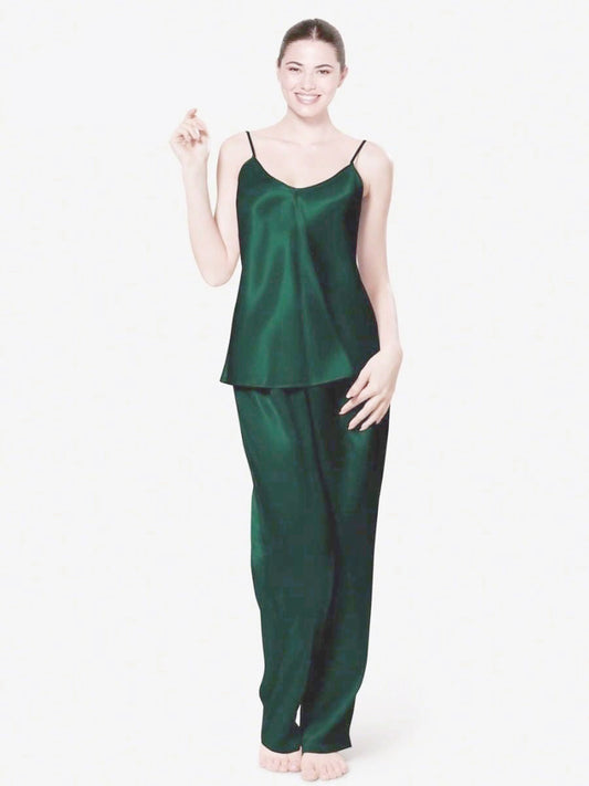 Softy Wear Spice Ceder Strap Jumpsuit Dark Green White soft and comfort silk summer jumpsuits for women price in pakistan