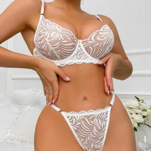 Haval Embroidered Non Padded Bra and Panty Set