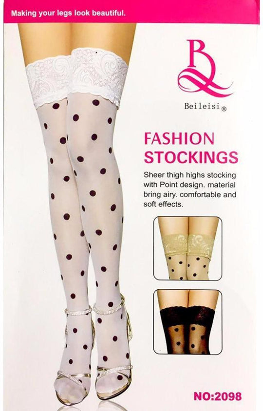 Softy Wear Polka Dots Women Leg Stocking White color sexy net leg stocking for women price in pakistan