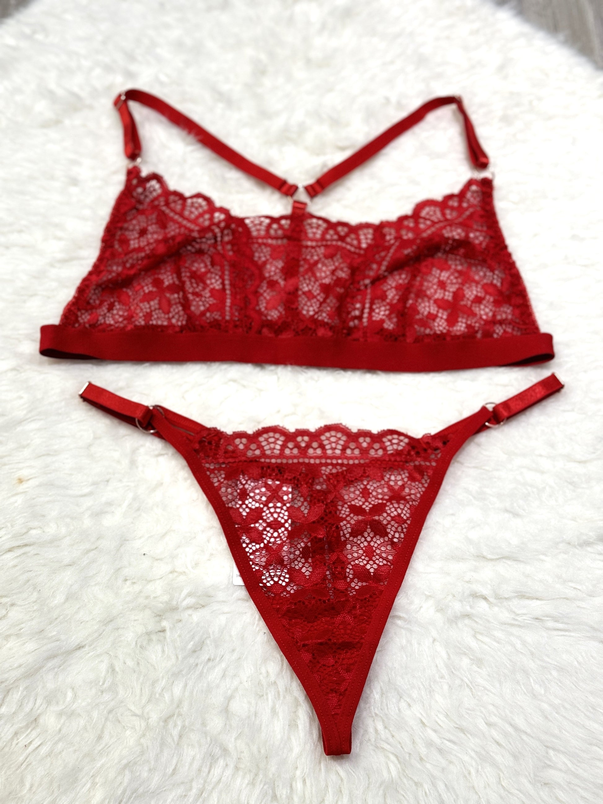 Softy Wear Temple Flowers Embroidery Bikini sexy red color non padded br a price in pakistan