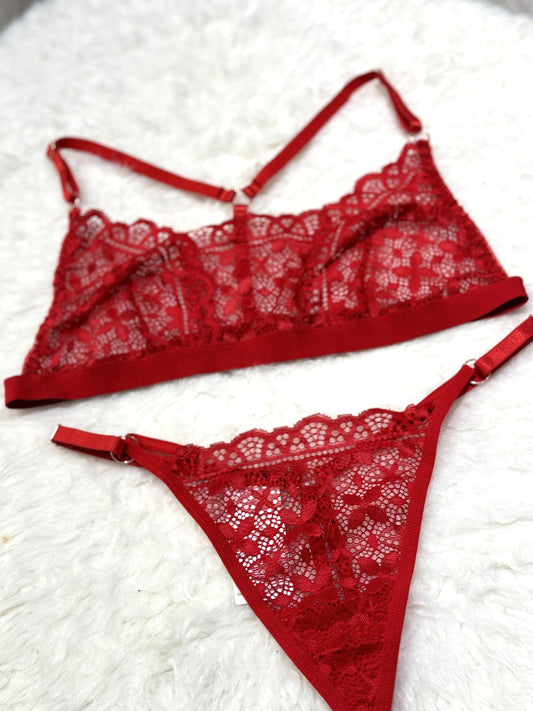 TNW Temple Flowers Embroidery Bikini sexy red color non padded br a price in pakistan