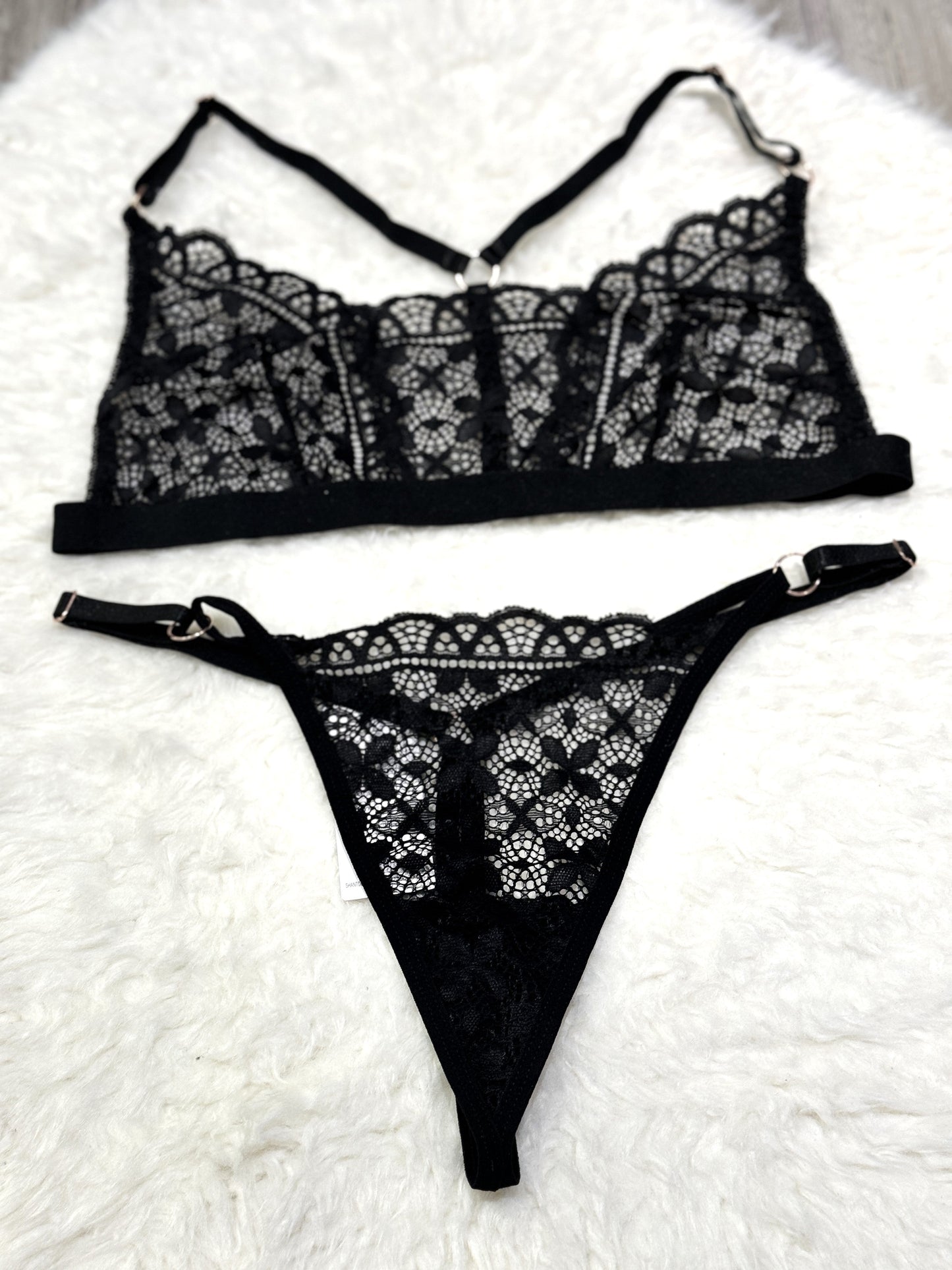 Softy Wear Temple Flowers Embroidery Bikini sexy black color non padded br a price in pakistan