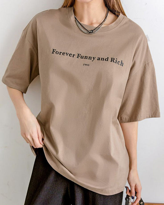 Funny & Rich Printed Oversize Tee-