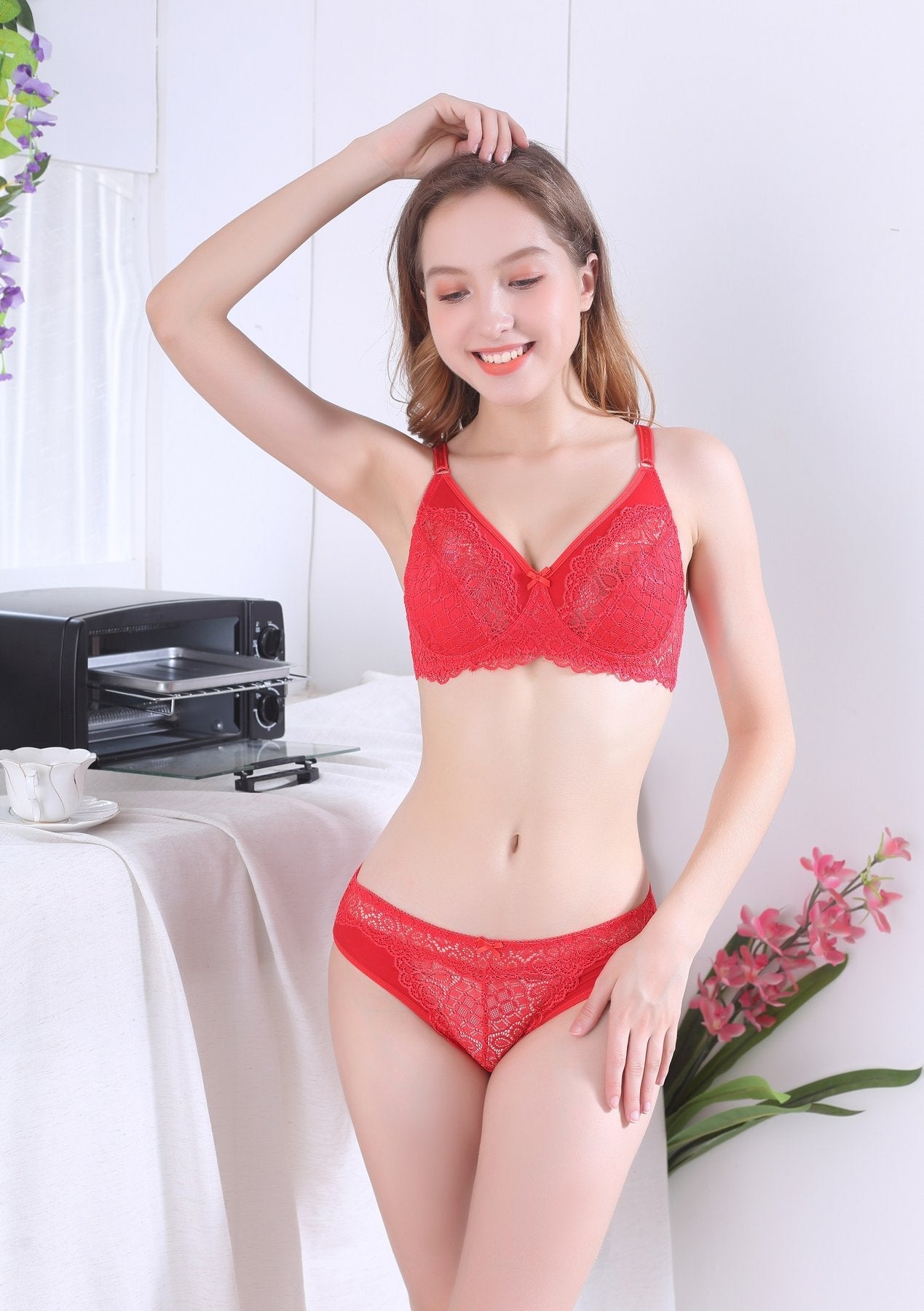 TNW Laika Christina Bra Set sexy pink color best quality br a with net style price in pakistan