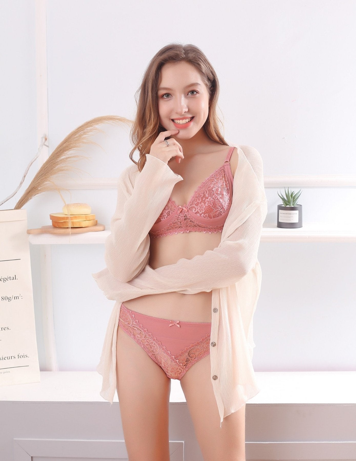 TNW Laika Christina Bra Set sexy pink color best quality br a with net style price in pakitan