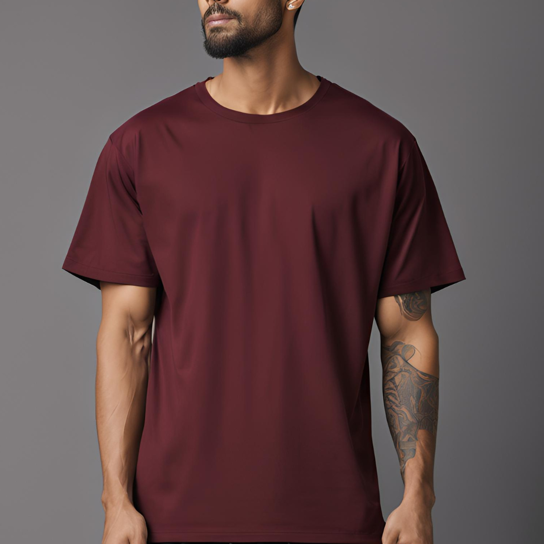 MAROON  Drop Shoulder