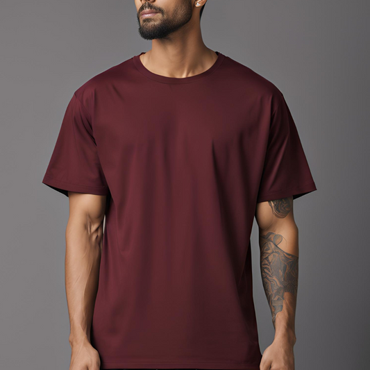 11.11 Sale-MAROON  Drop Shoulder