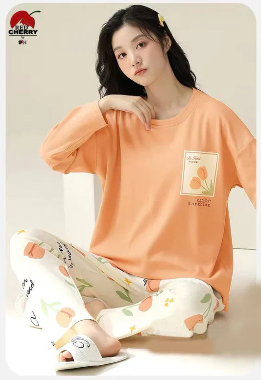 11.11 Sale POCKET FLOWER PRINTED PJ SUIT FULL SLEEVES