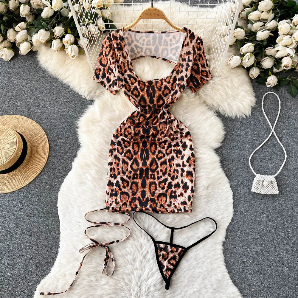 Softy Wear Wild Leopard Print Sexy Lingerie